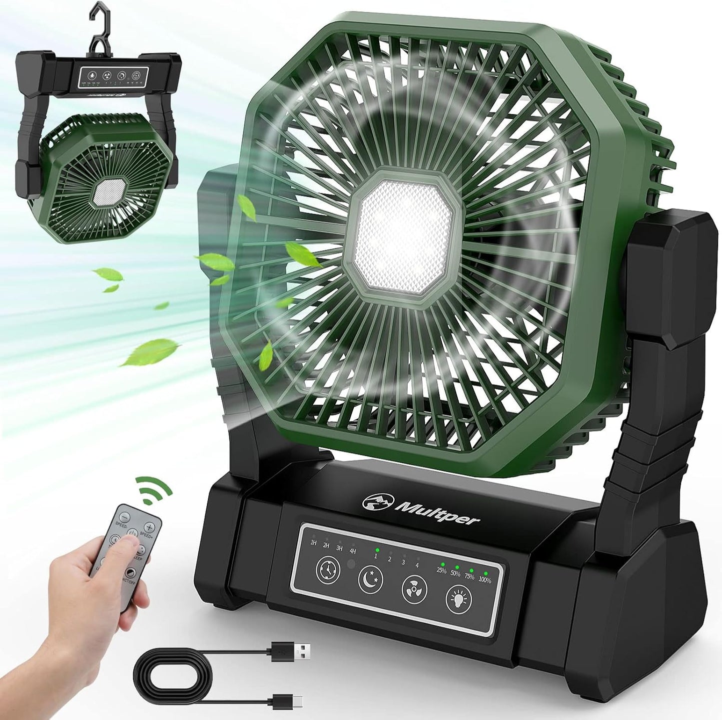 Ventilateur Camping 20000mAh avec Lumière