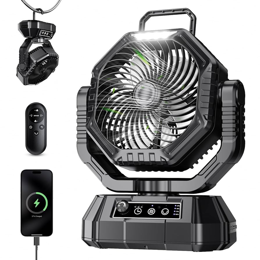 Ventilateur Camping 20000mAh avec Lumière