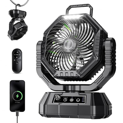 Ventilateur Camping 20000mAh avec Lumière